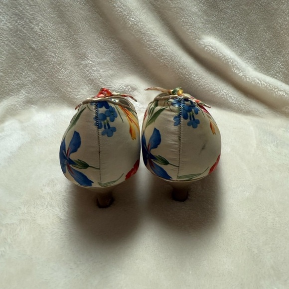 Impo Floral Peep-Toe Heels - Cream and Multicolor - Picture 5 of 11